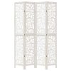 4 paneles fehér tömör császárfa térelválasztó