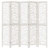  5 paneles fehér tömör császárfa térelválasztó