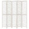  5 paneles fehér tömör császárfa térelválasztó