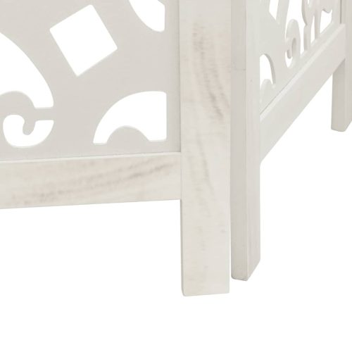  5 paneles fehér tömör császárfa térelválasztó