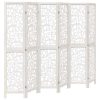 6 paneles fehér tömör császárfa térelválasztó