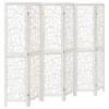 6 paneles fehér tömör császárfa térelválasztó