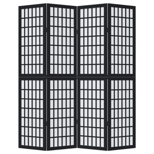  4 paneles fekete tömör császárfa térelválasztó