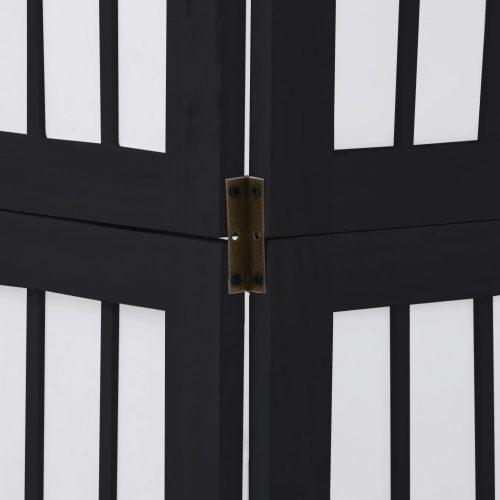  4 paneles fekete tömör császárfa térelválasztó