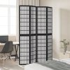  4 paneles fekete tömör császárfa térelválasztó