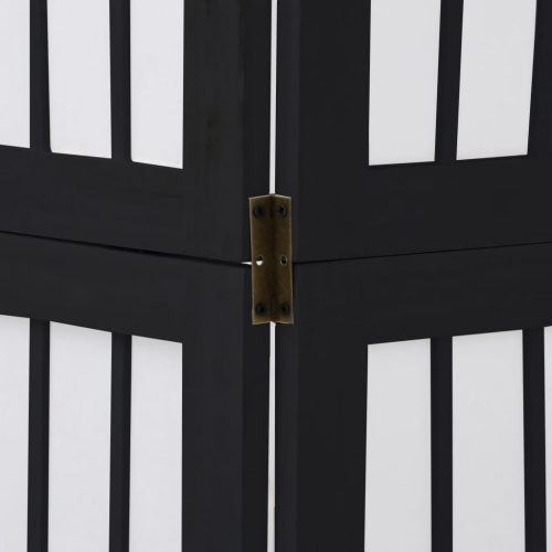  6 paneles fekete tömör császárfa térelválasztó