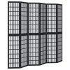  6 paneles fekete tömör császárfa térelválasztó