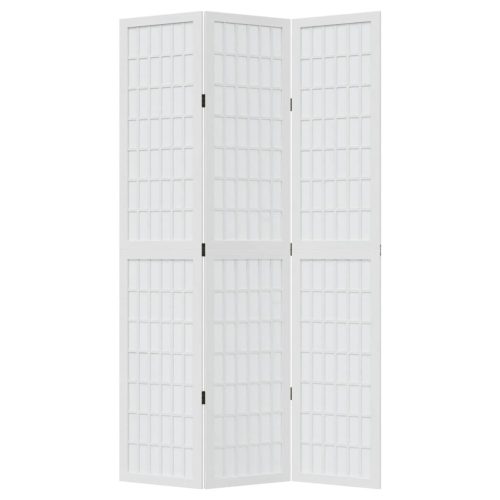  3 paneles fehér tömör császárfa térelválasztó