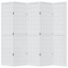 5 paneles fehér tömör császárfa térelválasztó