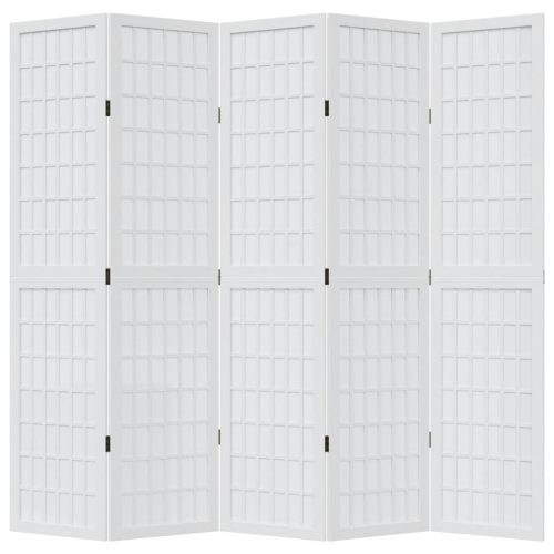  5 paneles fehér tömör császárfa térelválasztó
