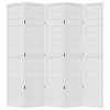  5 paneles fehér tömör császárfa térelválasztó