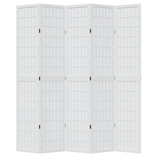  5 paneles fehér tömör császárfa térelválasztó