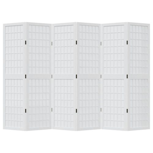  6 paneles fehér tömör császárfa térelválasztó