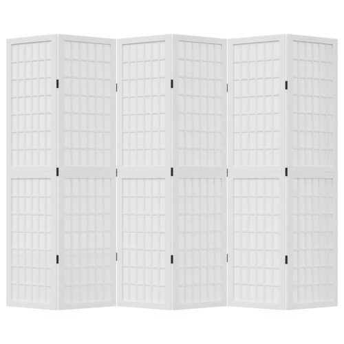  6 paneles fehér tömör császárfa térelválasztó