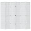  6 paneles fehér tömör császárfa térelválasztó