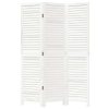  3 paneles fehér tömör császárfa térelválasztó