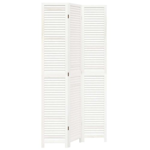  3 paneles fehér tömör császárfa térelválasztó