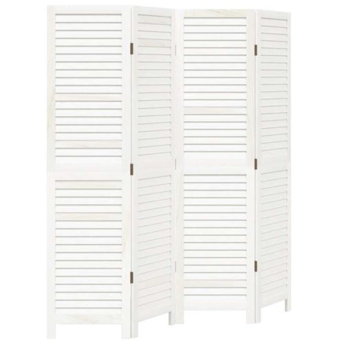  4 paneles fehér tömör császárfa térelválasztó