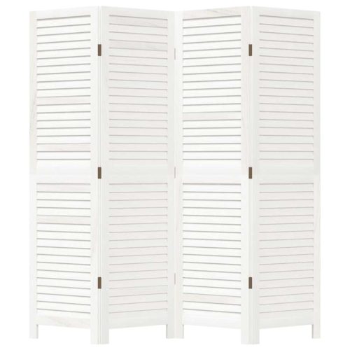  4 paneles fehér tömör császárfa térelválasztó