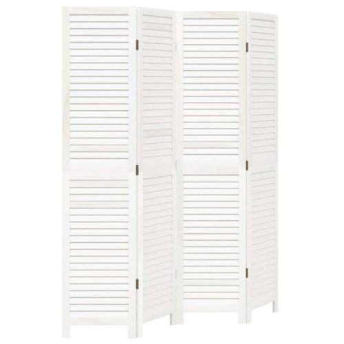  4 paneles fehér tömör császárfa térelválasztó