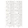  4 paneles fehér tömör császárfa térelválasztó