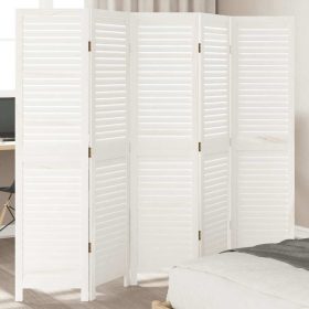  5 paneles fehér tömör császárfa térelválasztó