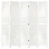  5 paneles fehér tömör császárfa térelválasztó