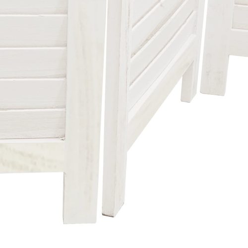  6 paneles fehér tömör császárfa térelválasztó