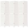 6 paneles fehér tömör császárfa térelválasztó