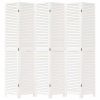  6 paneles fehér tömör császárfa térelválasztó