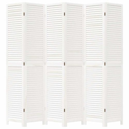  6 paneles fehér tömör császárfa térelválasztó