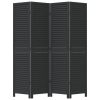  4 paneles fekete tömör császárfa térelválasztó