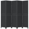  5 paneles fekete tömör császárfa térelválasztó