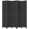  5 paneles fekete tömör császárfa térelválasztó