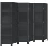  6 paneles fekete tömör császárfa térelválasztó