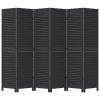  6 paneles fekete tömör császárfa térelválasztó