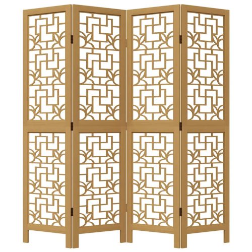  4 paneles barna tömör császárfa térelválasztó