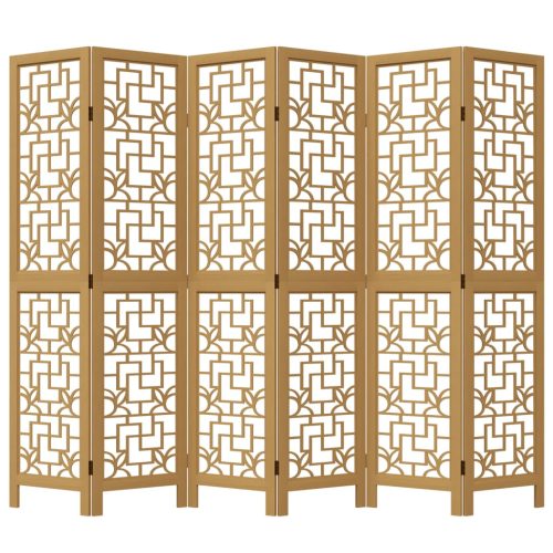  6 paneles barna tömör császárfa térelválasztó