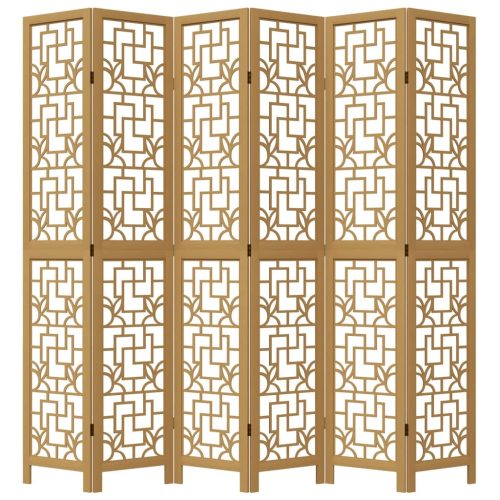  6 paneles barna tömör császárfa térelválasztó