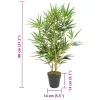  zöld mű bambuszfa 368 levéllel 80 cm