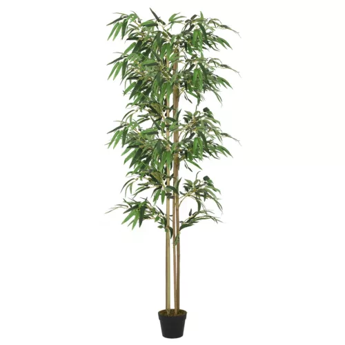  zöld mű bambusz fa 1216 levéllel 180 cm