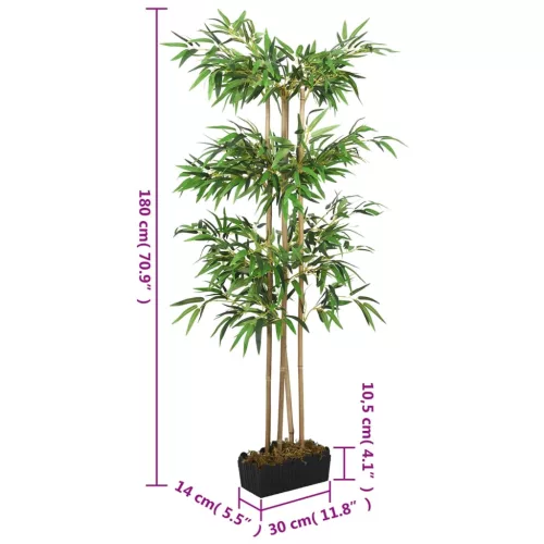  zöld mű bambusz fa 1216 levéllel 180 cm