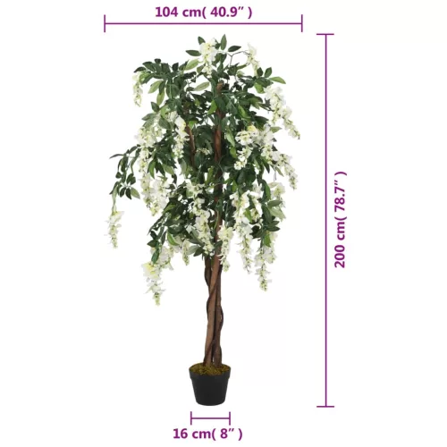  zöld és fehér mű akácfa 1470 levéllel 200 cm