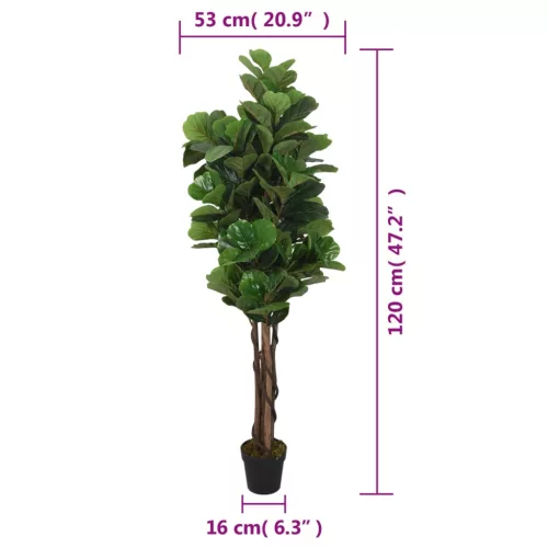  zöld mű-lantlevelűfikusz 134 levél 120 cm