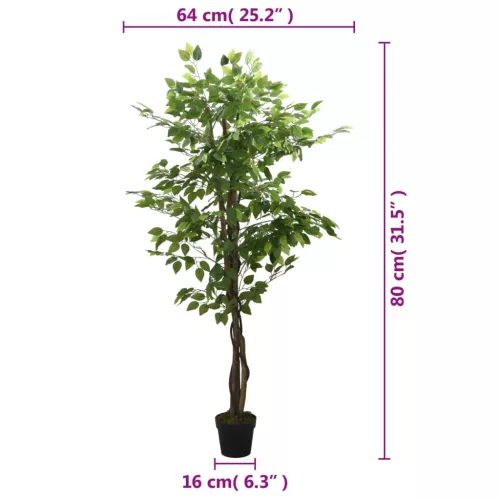  zöld mű fikusz fa 378 levéllel 80 cm