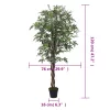  zöld mű juharfa 336 levéllel 120 cm