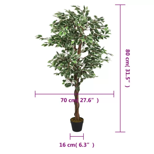  zöld mű fikusz fa 378 levéllel 80 cm