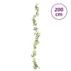  6 db fehér karácsonyi virágfüzér 200 cm