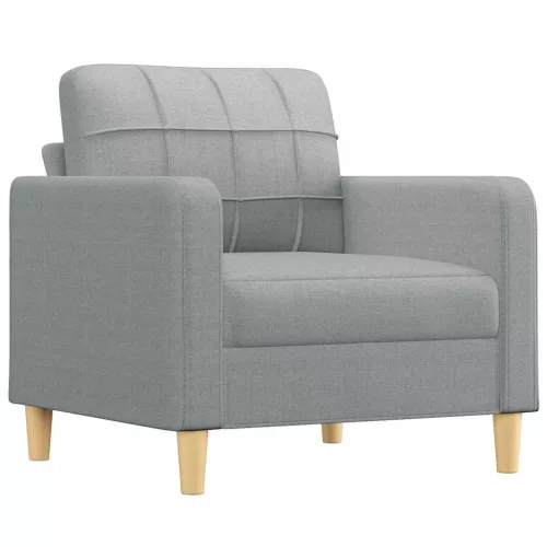  világosszürke szövet kanapéfotel 60 cm