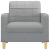  világosszürke szövet kanapéfotel 60 cm